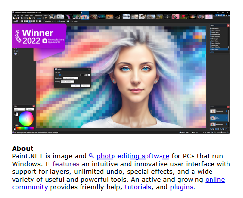 Paint.NET 메인화면1