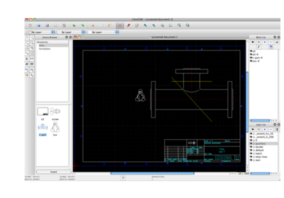 LibreCAD 메인화면1