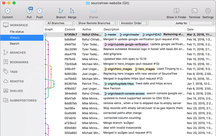 Sourcetree 메인화면1