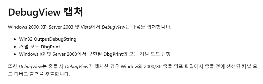 DebugView 메인화면3