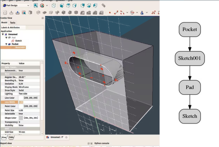 FreeCAD 스크린샷 1