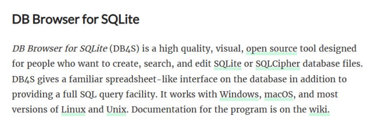 DB Browser for SQLite 스크린샷 2