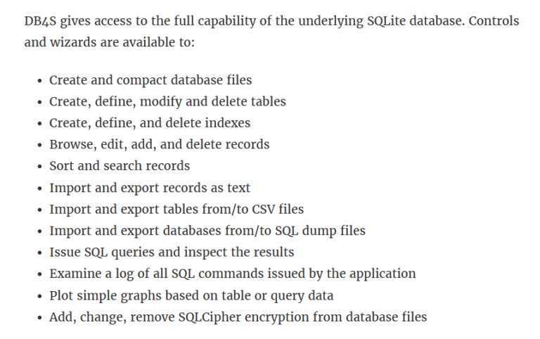 DB Browser for SQLite 스크린샷 3