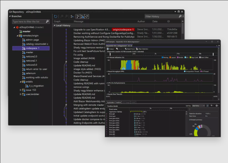Visual Studio 스크린샷 1