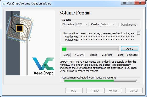 VeraCrypt 메인화면2