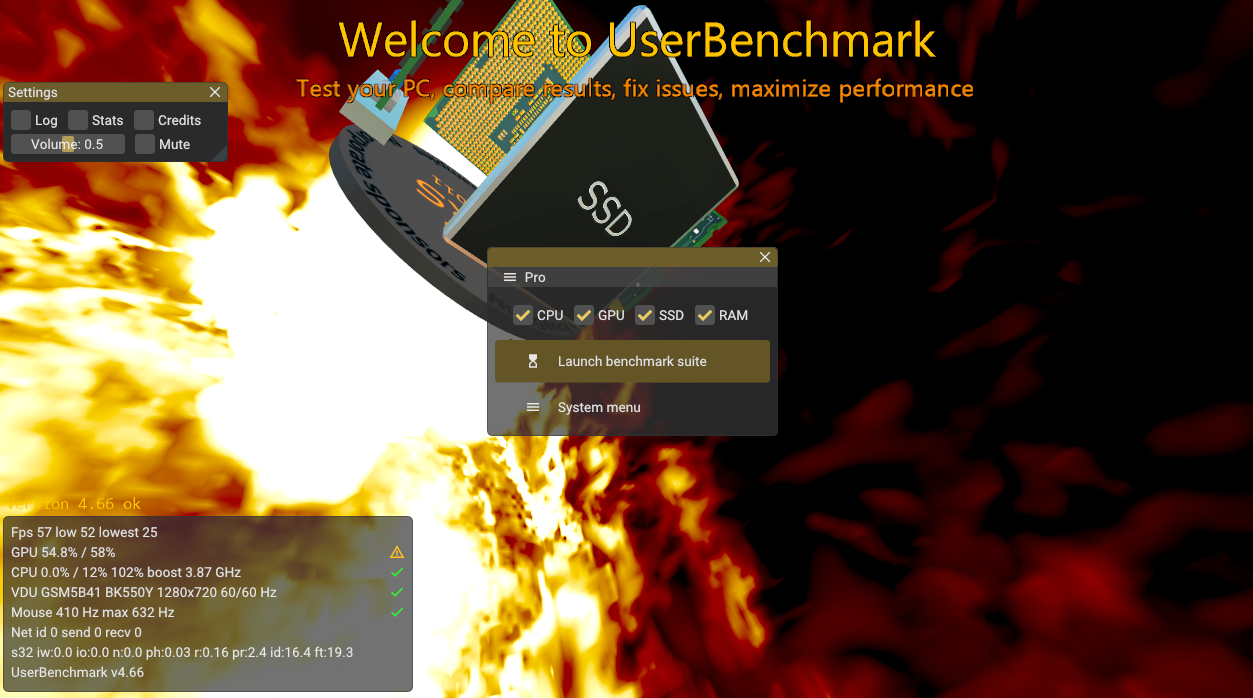 UserBenchmark 메인화면1