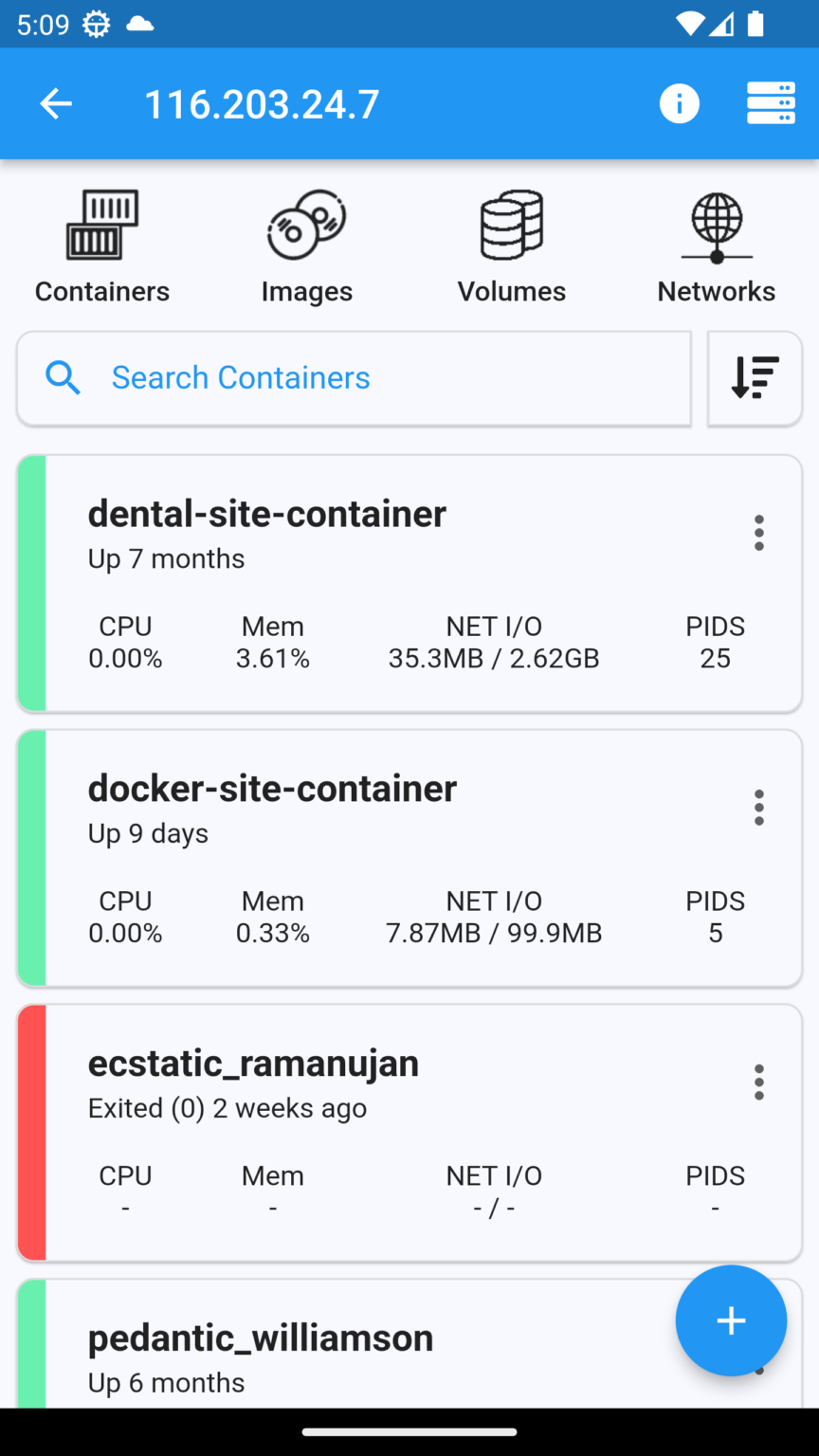 Docker 스크린샷 1