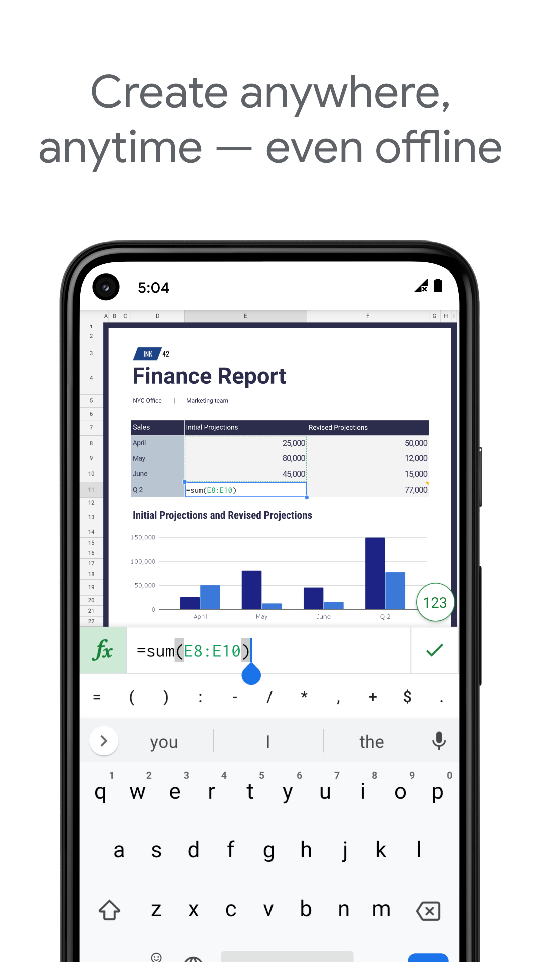 Google Sheets 스크린샷 3