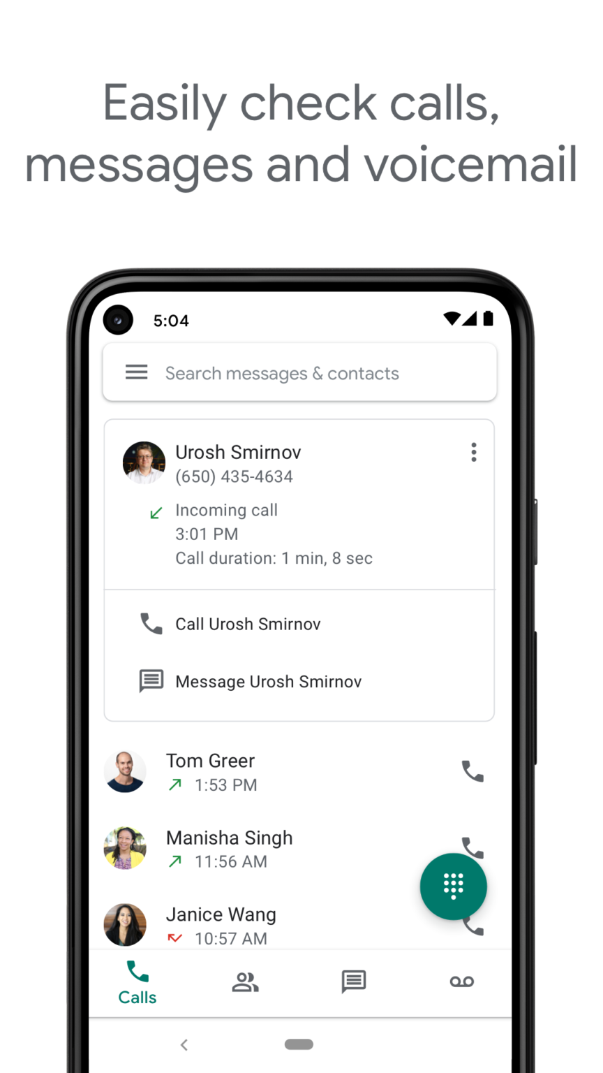 Google Voice 스크린샷 2