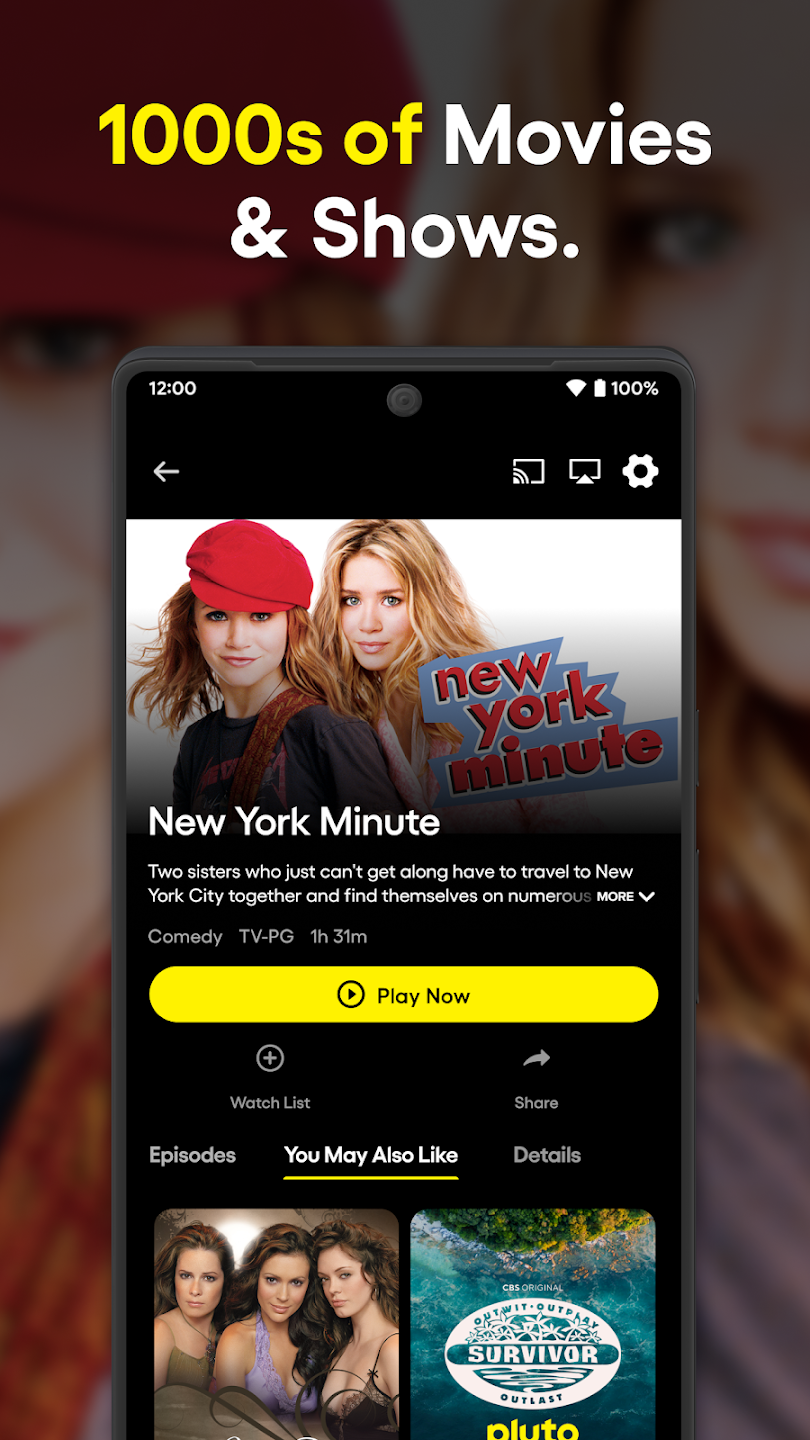 PlutoTV: Stream Free Movies/TV 스크린샷 2
